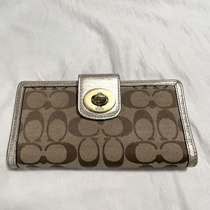 Coach wallet with checkbook holder